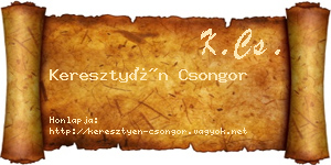 Keresztyén Csongor névjegykártya