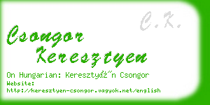 csongor keresztyen business card